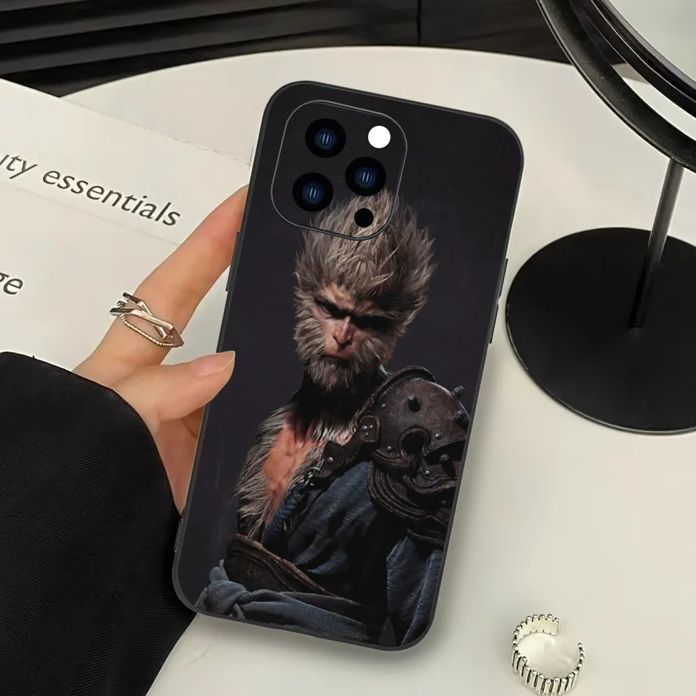 Game B-Blacks Myth W-Wukong Phone Case For Samsung A71 A80 Black Case A22 A53 A55 A52S A70 Black Shell