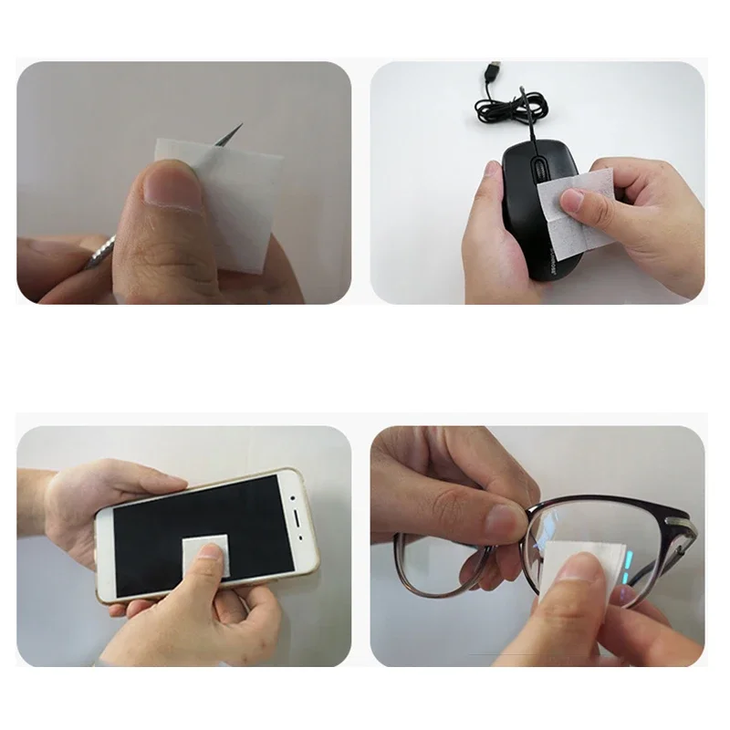 ورقة قطن الكحول القابل للتصرف مناديل تطهير الكحول نظارات شاشة كبيرة تنظيف القطن 70% كحول إيثيل تفاصيل السيارة