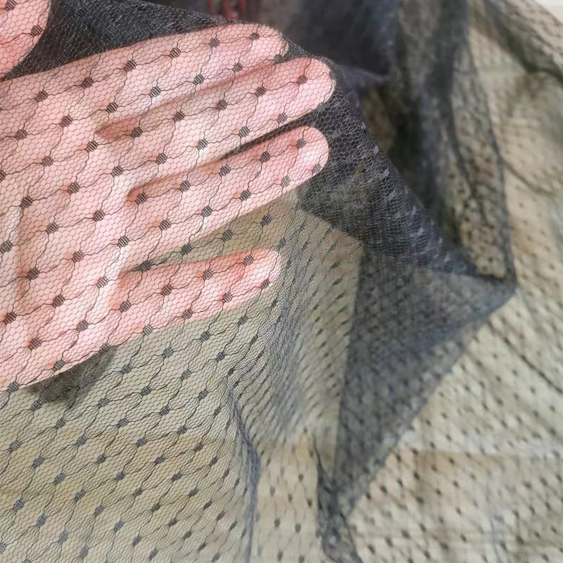 50X150 سنتيمتر أسود أبيض الدانتيل شبكة نقطة الجاكار النسيج تول النسيج لفستان و ناموسية خليط التطريز Diy بها بنفسك المواد