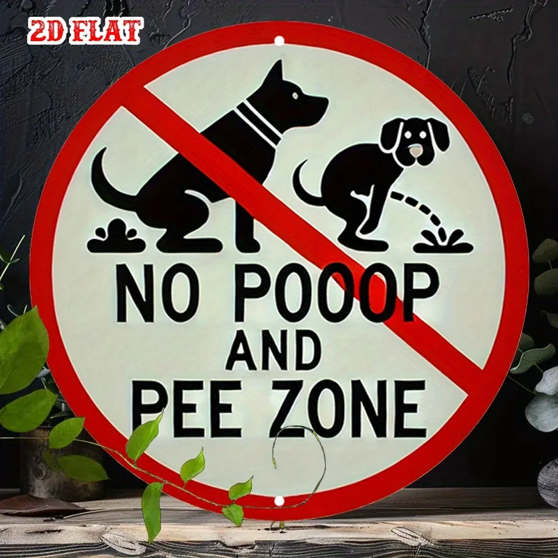 2D Flat, 1pc No Pets Allowed Aluminum Metal Sign - 7.87