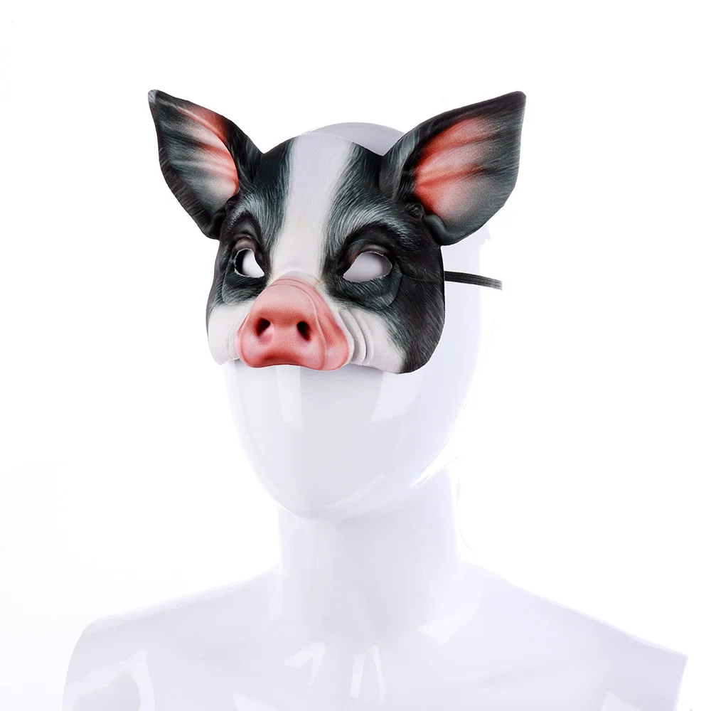 Máscaras de cabeza de cerdo, máscaras de Animales, Cosplay de Halloween, utilería para fiesta de carnaval, máscara de cabeza de cerdo, cubierta facial, Cosplay de cerdo