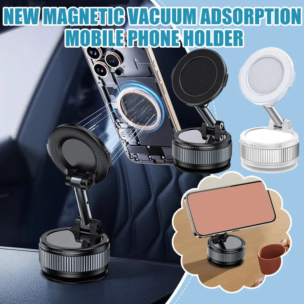 

Magnetic Car Phone Holder - Strong Suction Cup Mount, 360° Rotation, Universal Windshield Dashboard Mount for iPhone Samsung