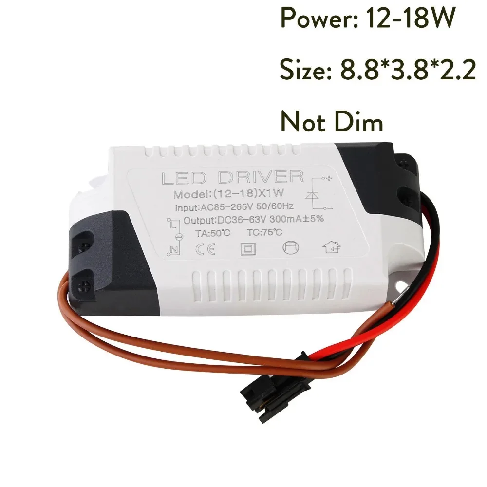 LED Constant Current Driver 85-265V 1-3W 4-5W 4-7W 8-12W 18-24W 300mA Power Supply Light Transformers for Ceiling Downlight