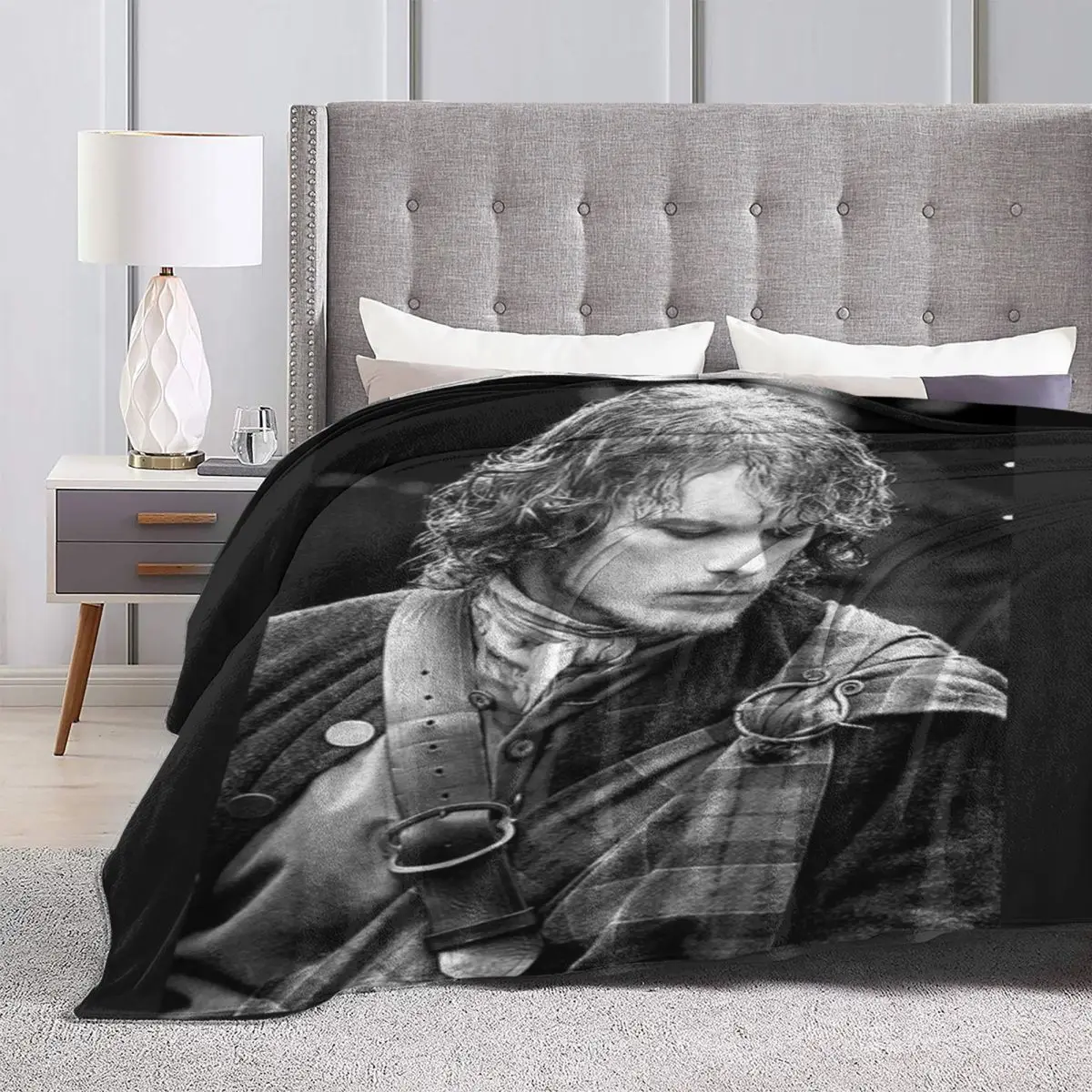 Jamie Fraser Outlander Blanket Television Camping Flannel Bedding Throws Warm Soft Couch Bed Design Bedspread Gift