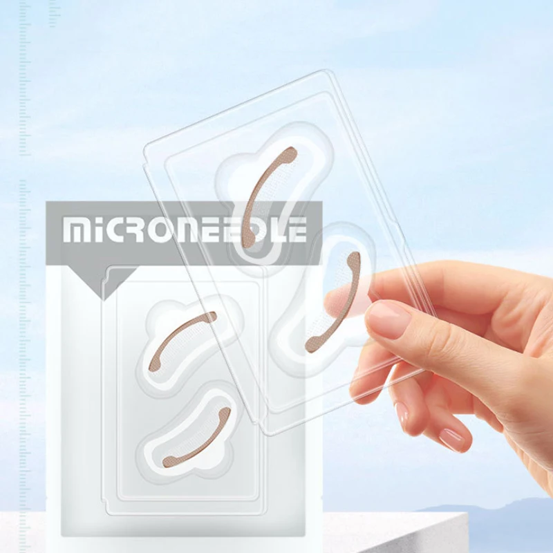 1 par de parches de microagujas para ojos, mascarilla con ácido hialurónico, longitud de aguja de 0,2 mm, almohadillas de gel para debajo de los ojos para eliminar las líneas finas de la zona de los ojos