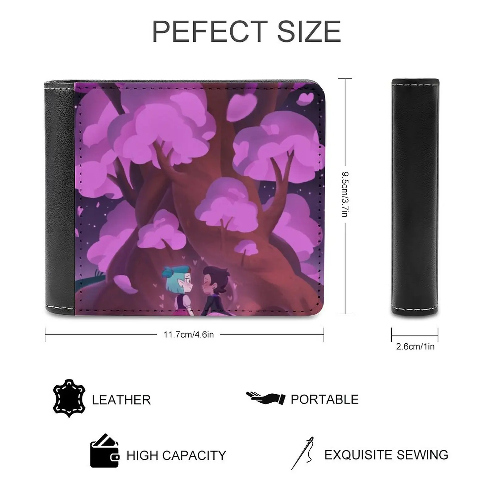 Hnnn Lumity Men Wallet Pu Leather Short Male Purses Credit Card Wallet For Men Money Bag Lumity Amity Amity Blight Personalized