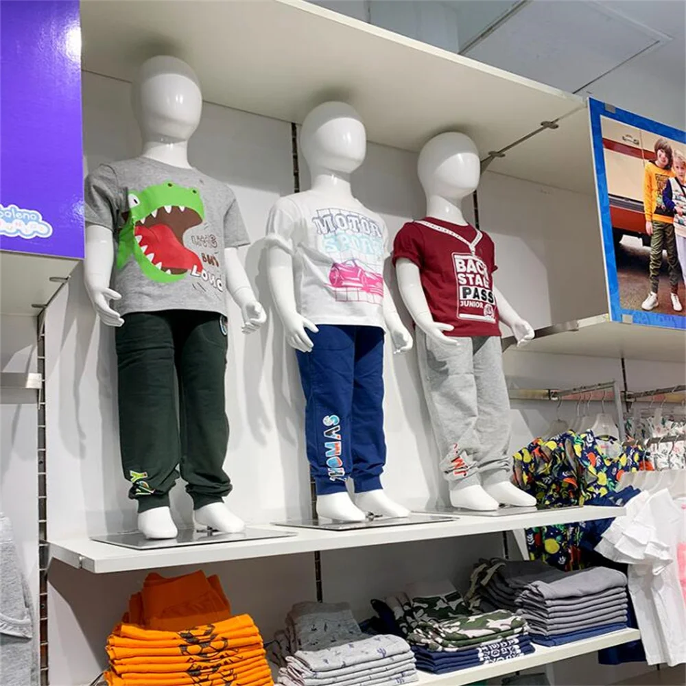 Abs Plastic Baby Full Children Shoes Doll, Hand Sewing Mannequins, Body Cloth, Iron Base Display, Fashion, E055 130cm