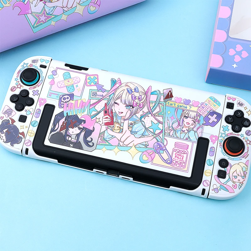 Etui ochronne Kawaii Girls kompatybilne z Switch 2, twarda, smukła obudowa PC z możliwością dokowania, zaprojektowana dla Nintendo Switch 2. — zdjęcie produktu 2