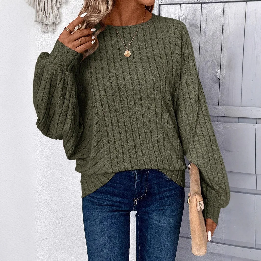 Comfortable And Casual Knitted Pullover Tops Women Simple Solid Color Batwing Sleeve Top Lazy Style Female Autumn Winter New