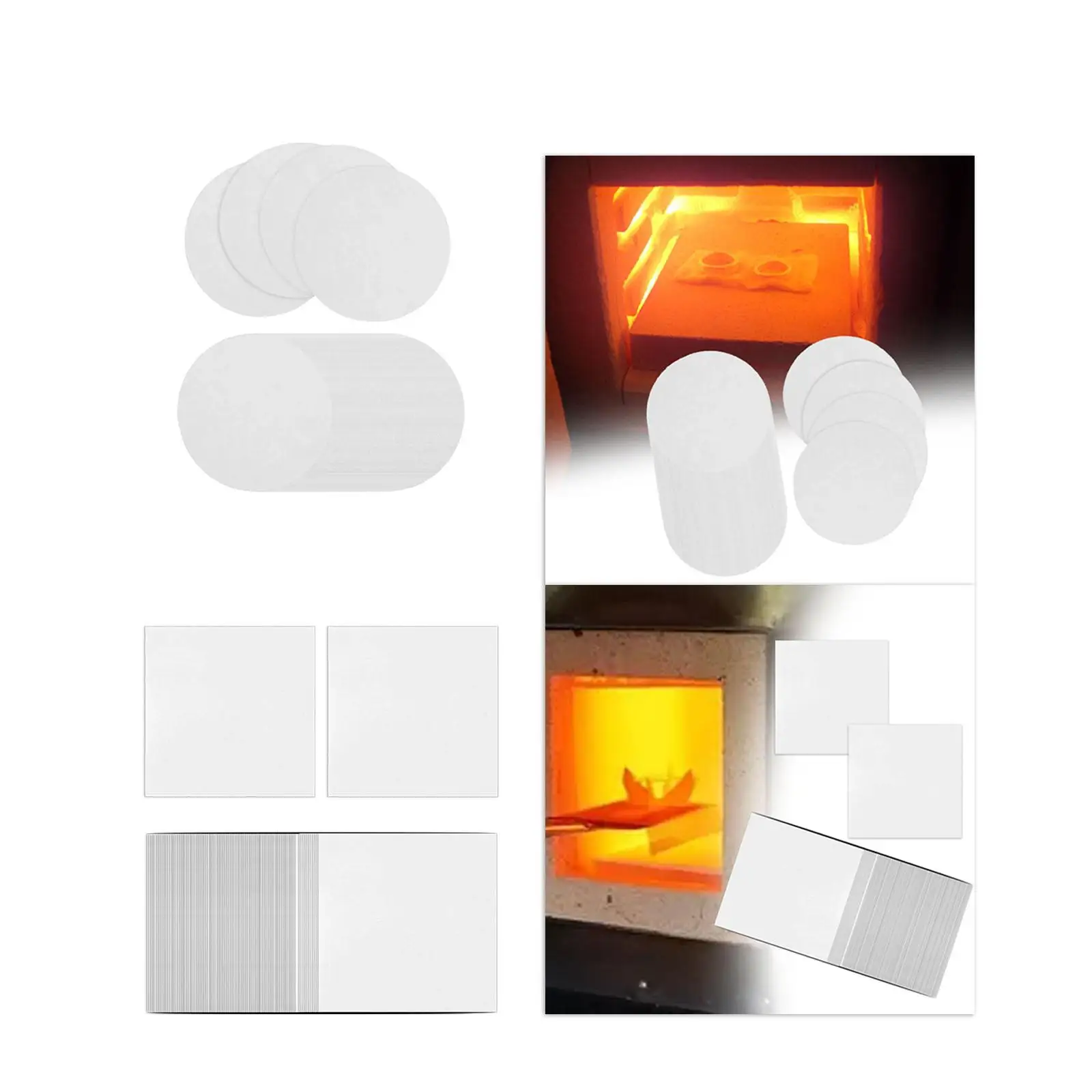 Microwave Kiln Papers DIY Fusing Glass Jewelry for DIY Craft Project Stove Fireplace Glass Art Supplies Pottery Ceramics