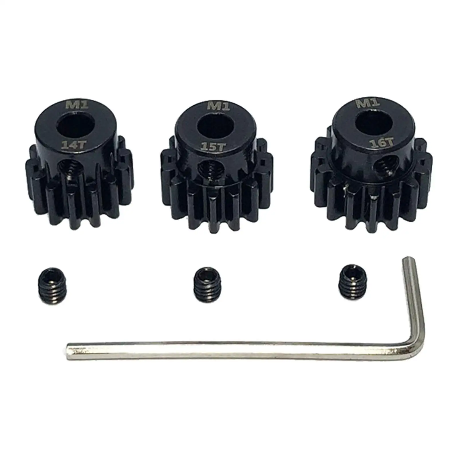 

3/Set Upgrade Pinion Gear Set with L Wrench & Screws :10 Scale Model Car Accessory Spare Parts