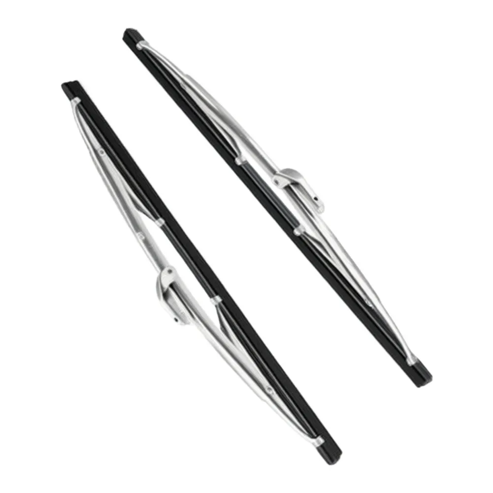 1Pair 15inch Stainless Steel Wiper Scraper 7mm Mount For Classic Vehicles Auto Ships Replacement Windscreen Wipers Parts