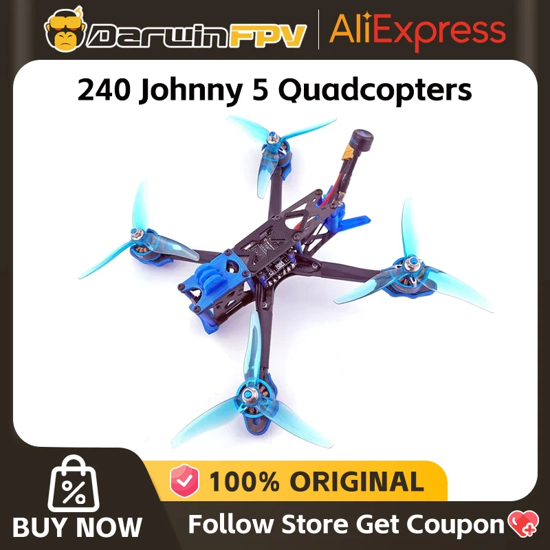 2022 DarwinFPV Darwin240 FPV Drone PNP Johnny 5 Quadcopters 5Inch
