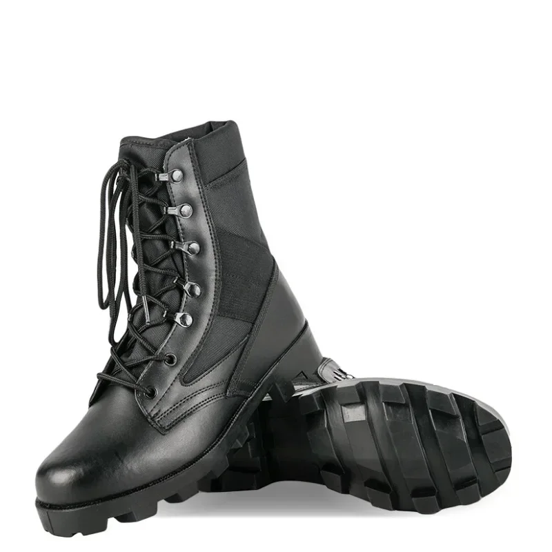 Mens High-top Boots Outdoor Non Slip Hiking Boots Classic Military Tactical Booties Lace Up Desert Ankle Boots Botas Para Hombre image 4