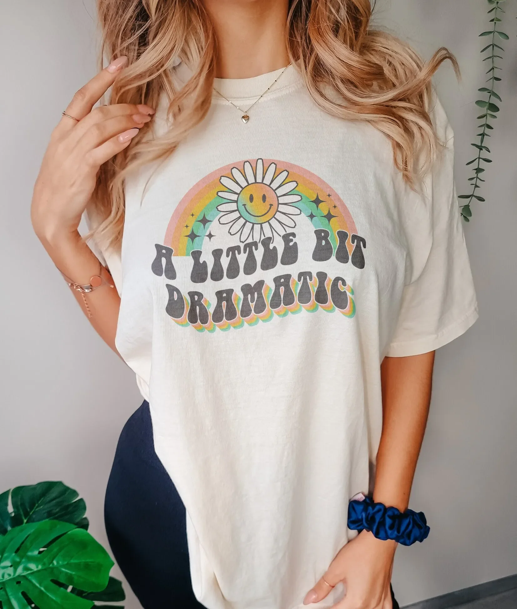 A Little Bit Dramatic T Shirt Funny for Her Sassy shirts Summer Girlfriend Retro