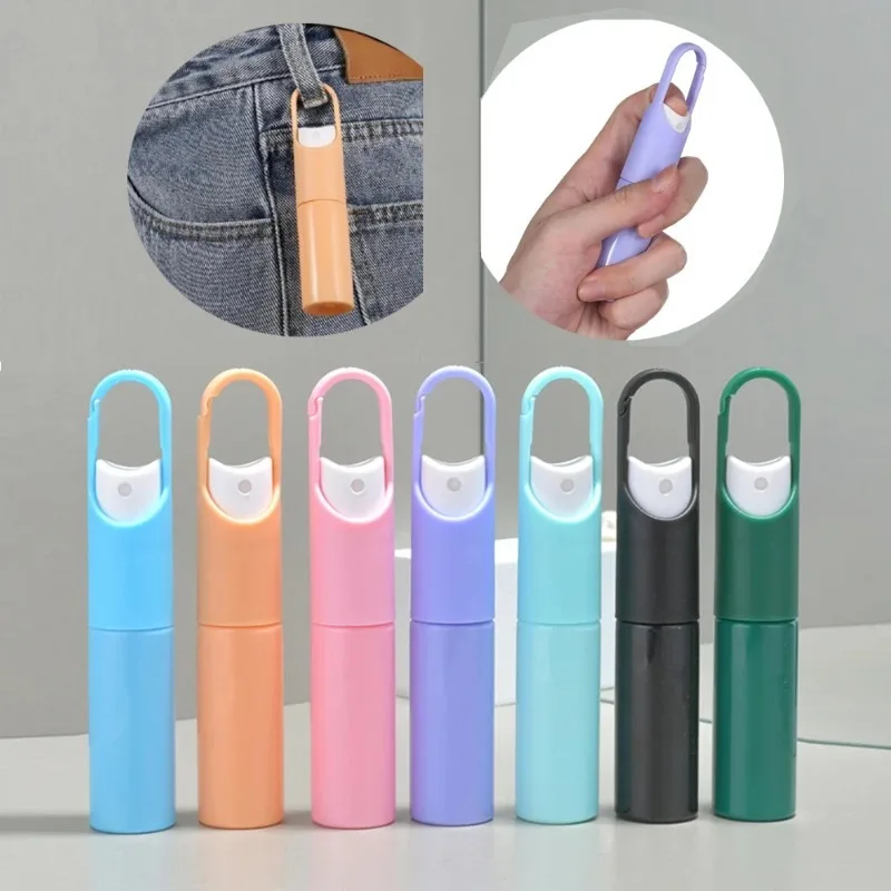 20pcs Portable 20ml Mini Refillable Perfume and Hand Sanitizer Bottles with Hook Travel-friendly Dispensers for Carrying Perfume