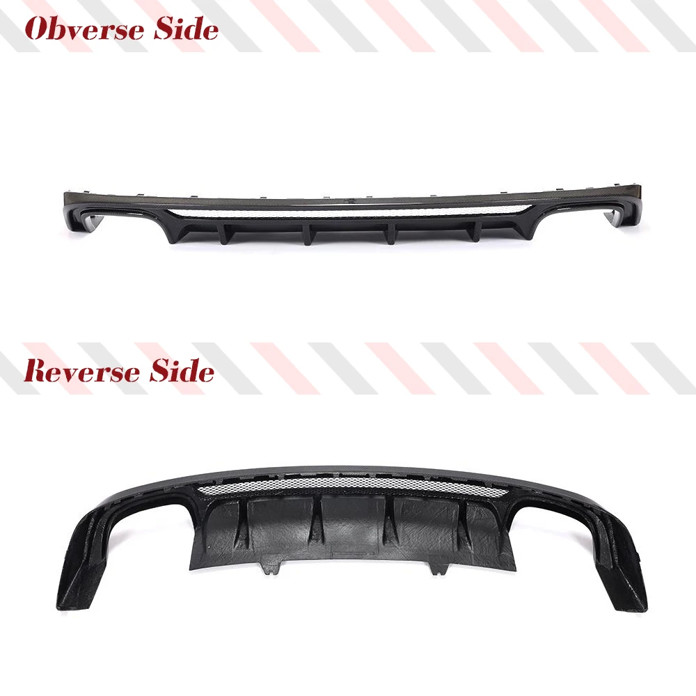 For Audi A5 Sline S5 B9 Sportback 2017-2019 Rear Chin Lower Protective Guard Body Kits Cararbon Fiber Car Rear Diffuser Spoiler view 6
