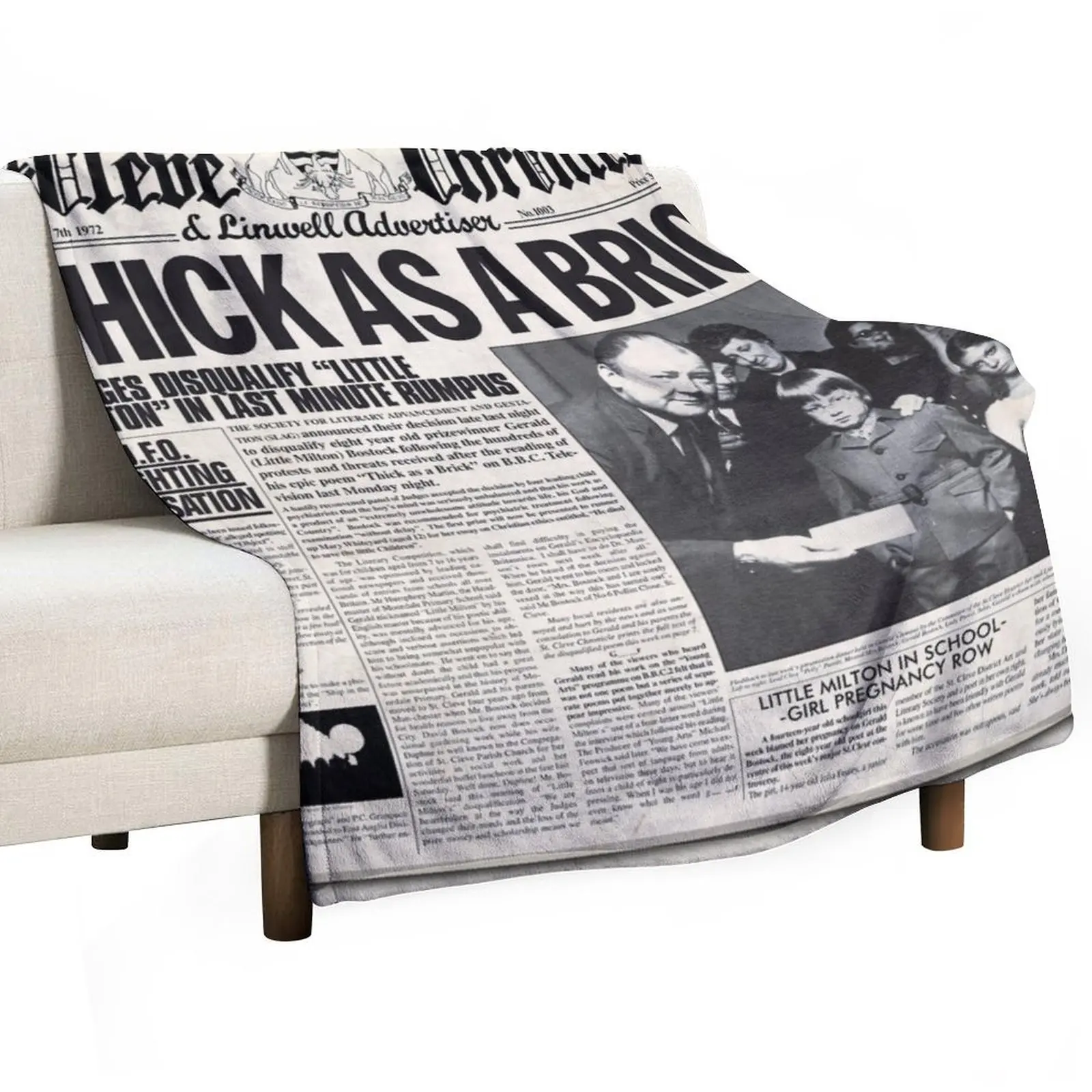 Jethro Tull - Thick as a Brick Newspaper Throw Blanket Blankets For Baby Custom Decorative Beds Quilt Warm Blankets