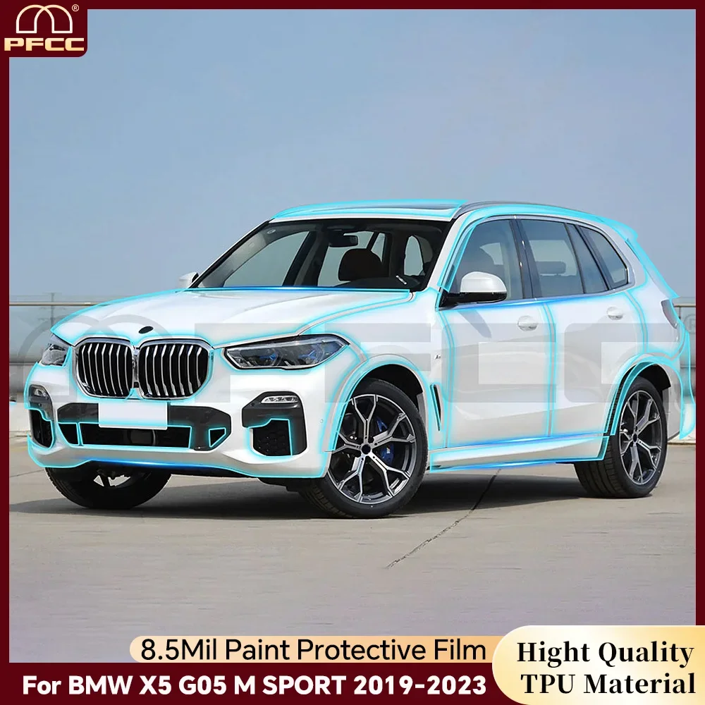 

For BMW X5 G05 M SPORT 2019-2023 8.5Mil TPU Anti-Scratch Paint Protection Film Car Body Pre-cut PPF Clear Bra Resistant Kit