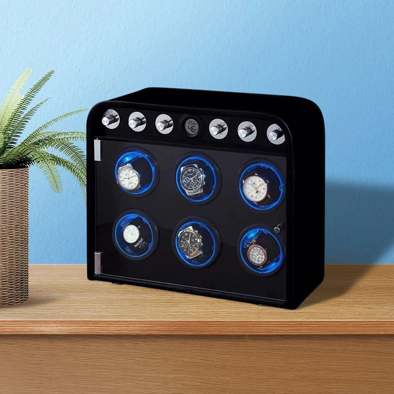 

Luxury Watch Winder Automatic Winding Device Mechanical Watch Rotation Swinging Box Men Wrist Watches Storage Organizer Boxes