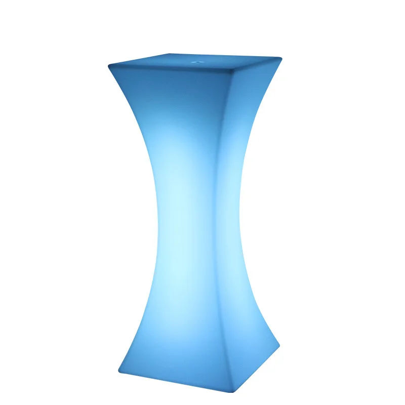 LED-melktheewinkel tafels en stoelen ins internet beroemdheid bar duidelijke bar café restaurant casual hoge tafel buiten lichtgevend