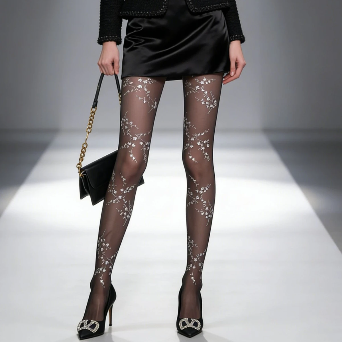 Sexy See Through Sequins Silver Print Stockings Women's Pantyhose Party High Leggings Stockings Long Tights for Women Lingerie