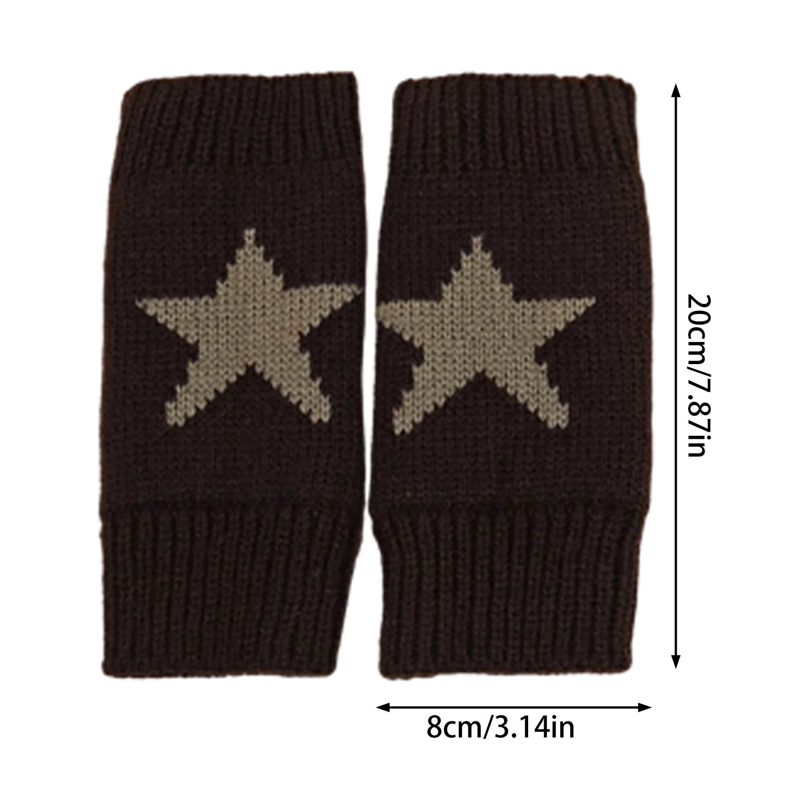 

Universal Winter Fingerless Gloves Thick Soft Knitted Warm Anti-slip Design Gloves for New Years Christmas Gift
