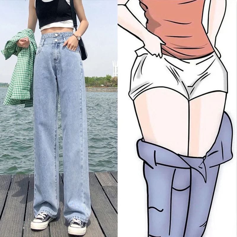 Baggy Jeans Women 2022 Women's Pants Vintage Jeans Woman High Waist Streetwear Denim Y2k Korean Fashion Female Clothing Clothes