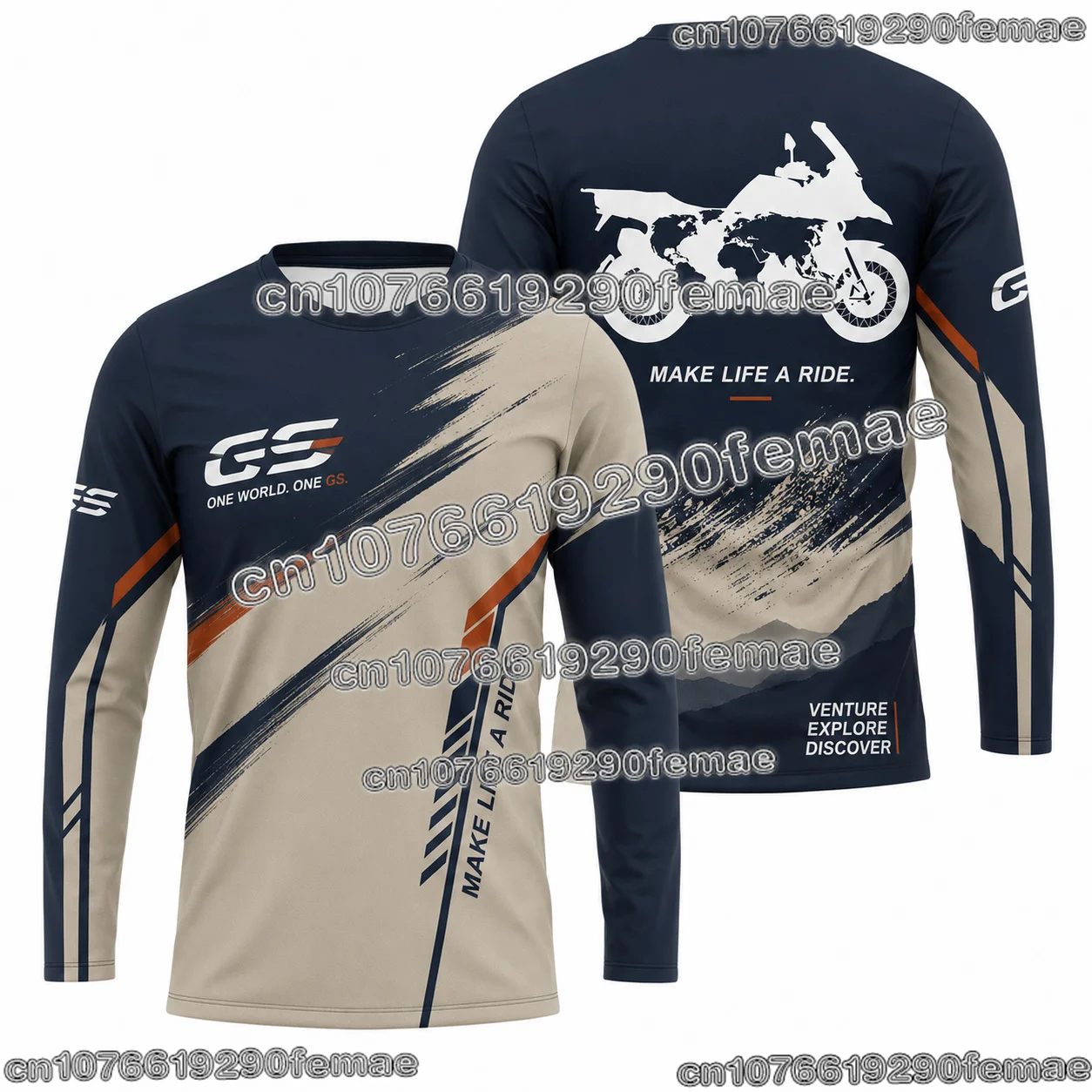 GS Motorrad Abenteuer-Fahr-T-Shirt mit langen Ärmeln für Herren 2027 Neu Hochwertig R1250GS R1300GS Fan Supporter Streetwear Top – Detail 10