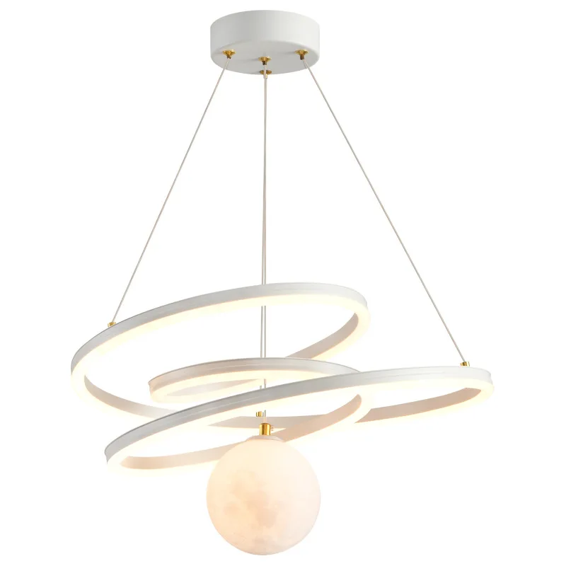 

Aluminum, spiral, styling, chandelier, modern, minimalist, bedroom, creative