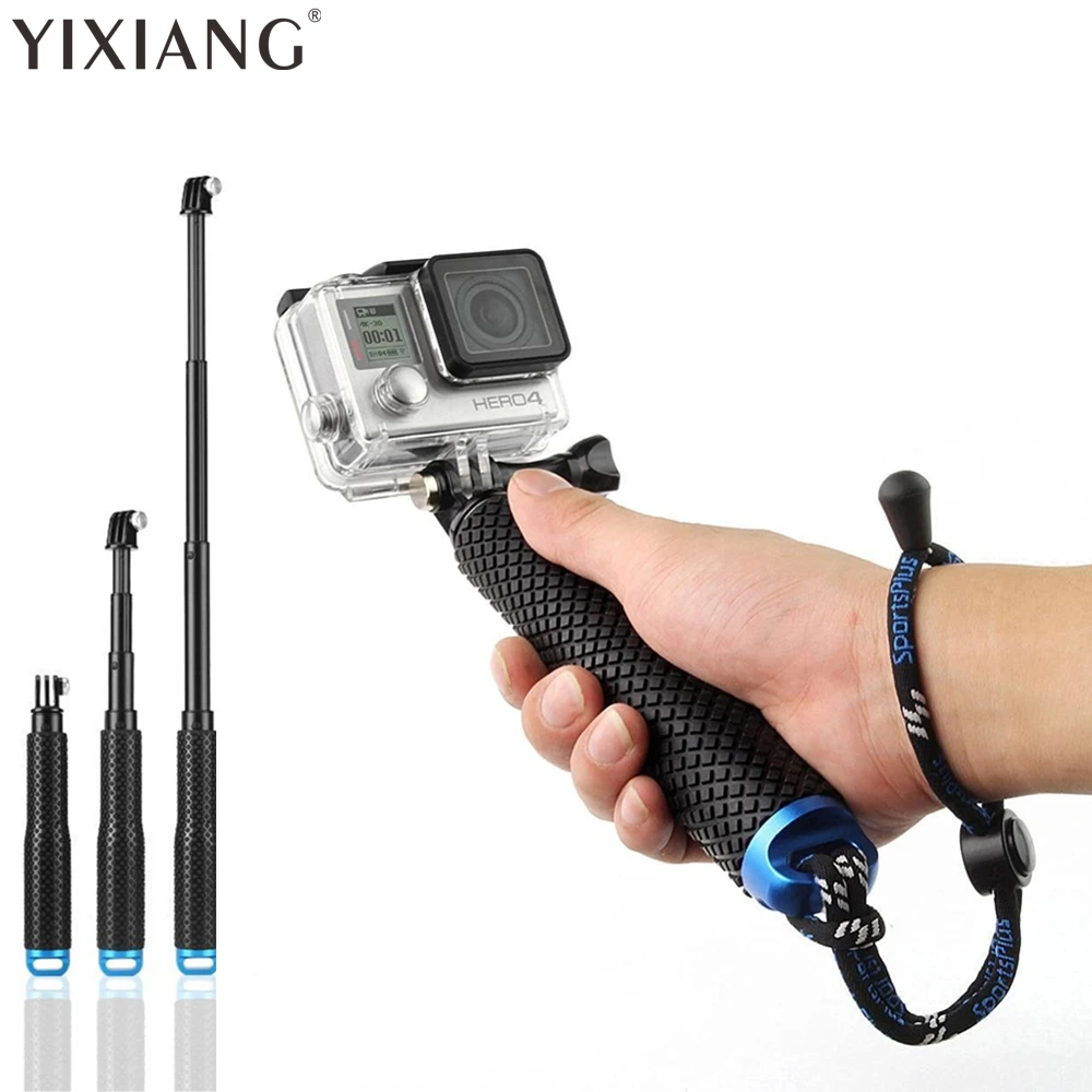 

4 Colors Waterproof Monopod Tripod Selfie Stick Pole Handheld For Gopro Hero 4 3+ 3 2 1 Camera + Self Timer Pole