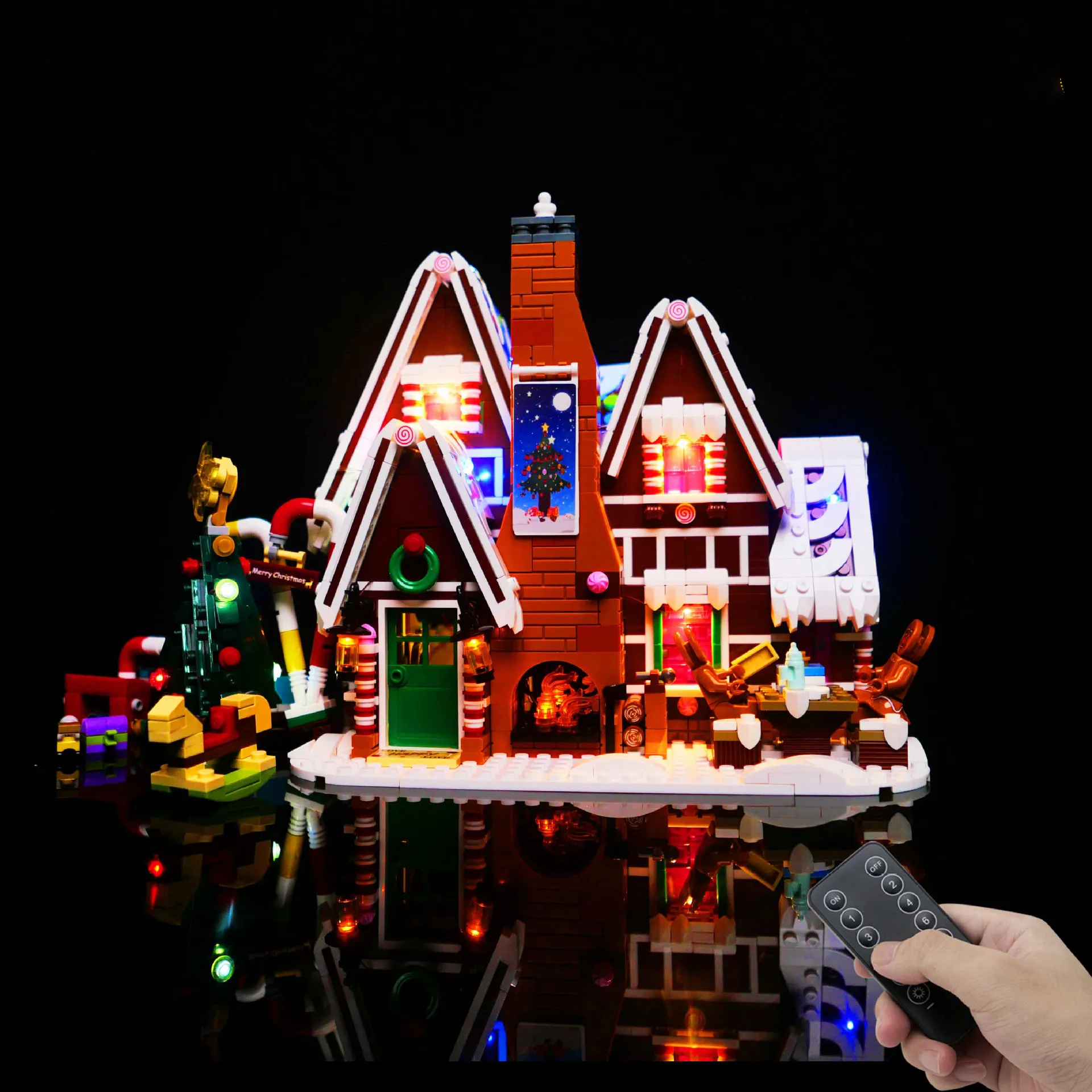 LED Light Set For 10267 Gingerbread House Christmas Gift Building Blocks (NOT Include The Model Bricks)