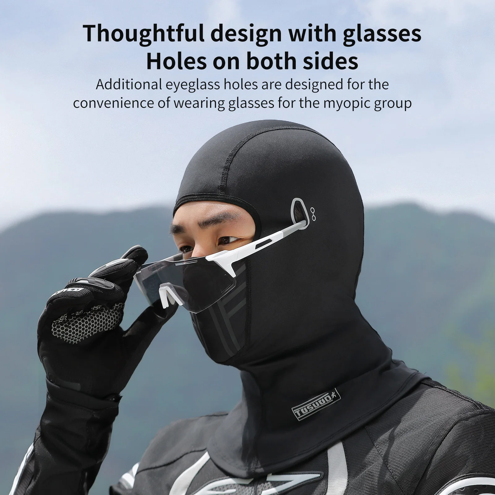 TOSUOD Motorcycle Head Cover With Eye Holes Breathable Sun Protection Helmet Lining Elasticity Ice Silk Face Mask Head Cover image 2
