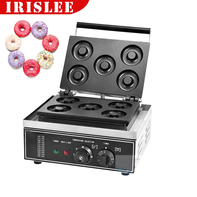 Commercial Donut Machine Stainless Steel 5-Grid Dessert Making 220V/110V Commercial Snack Machine