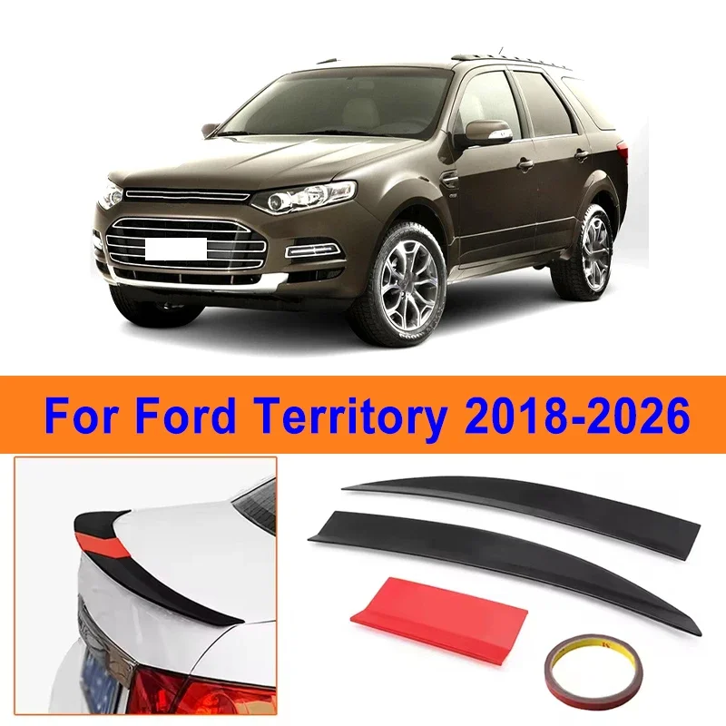 

For Ford Territory 2018-2026 3-Section ABS Rear Trunk Spoiler 115-125cm Adjustable Sports Decor Top Wing Car Exterior Parts
