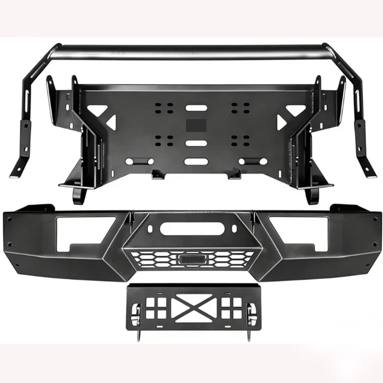 

For Toyota Tundra 2022-2025 Air Intake Front Bumper Front Guard Bar With Winch Mount & Light Brackets