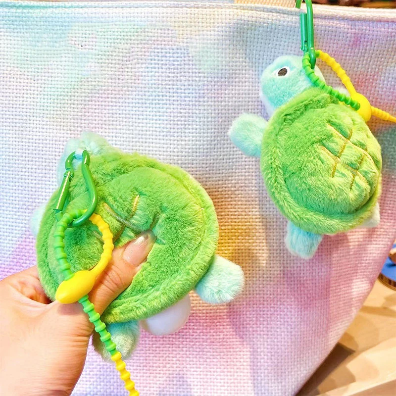 Lay Egg Turtle Plush Keychain Cute Bag Pendant Creative Fluffty Animals Bag Pendant Soft Stuffed Doll Keychain Birthday Gift