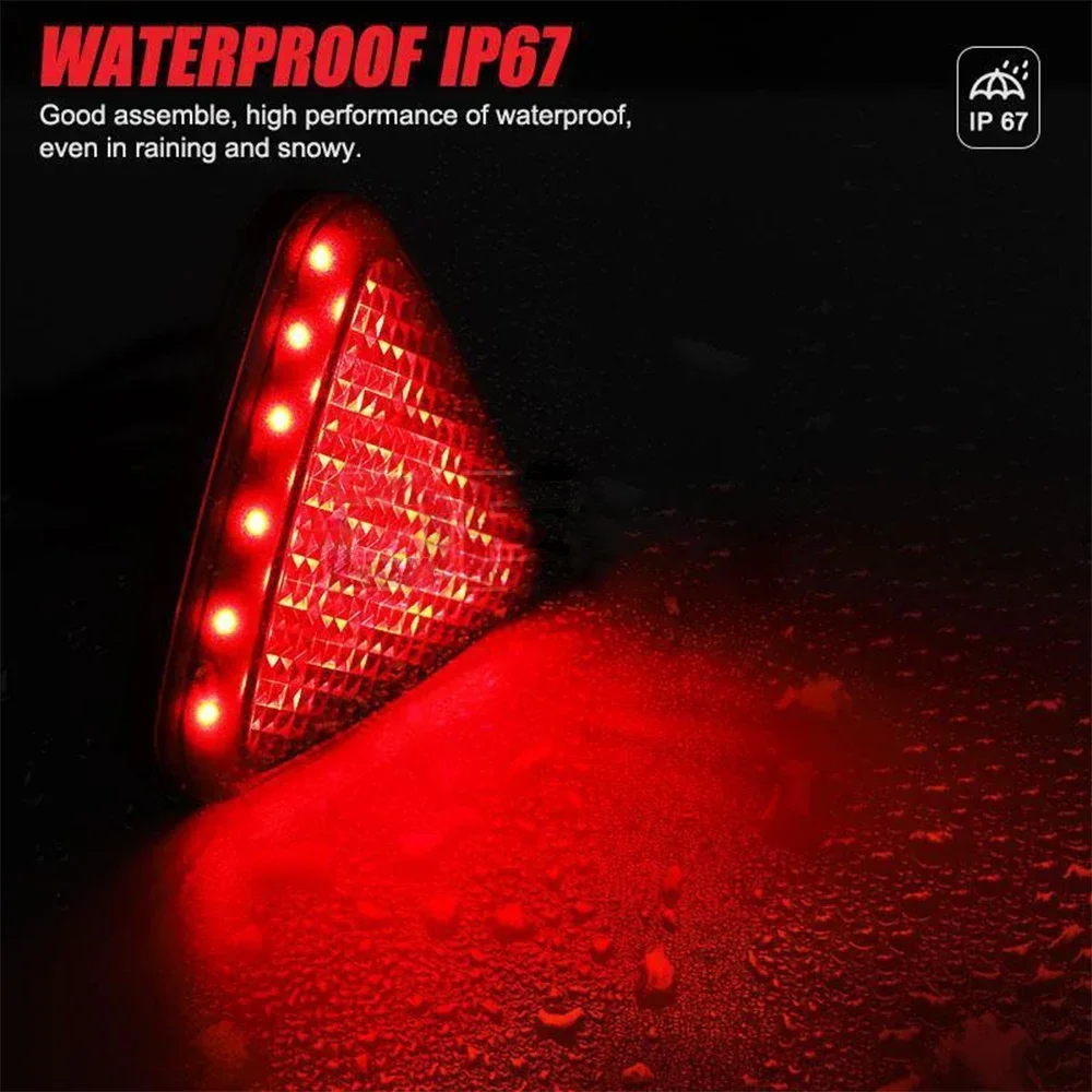 F1 Style Led Brake Pilot Lights Sporty Rear Tail Lights Auto Flash Warning Reverse Stop Safety Signal Lamps for Car BBA JDM 12V