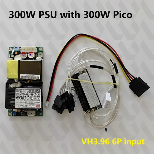 Imagen 2 del producto Nueva actualización VH3.96 entrada de 6 pines 300W DC-ATX fuente de alimentación interruptor Modular Pico PSU coche Auto Mini ITX alta DC-ATX LOF225W LOP300W