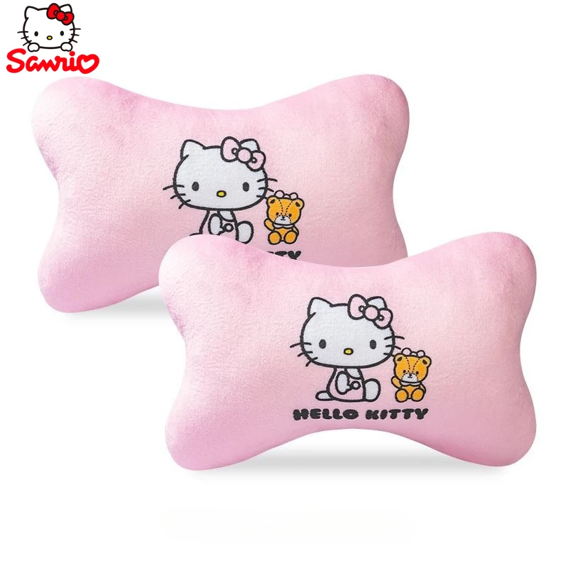 

Sanrio Hello Kitty автомобильная подушка для защиты шеи, автомобильная милая подушка с костями, автомобильная подушка для шеи, четыре сезона, универсальная подушка для девочек