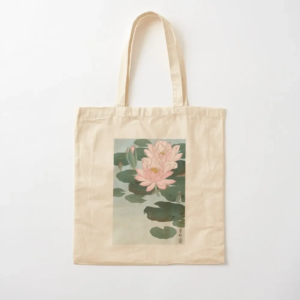 Flowering Water Lily, Ohara Koson Tote Bag tote men's university