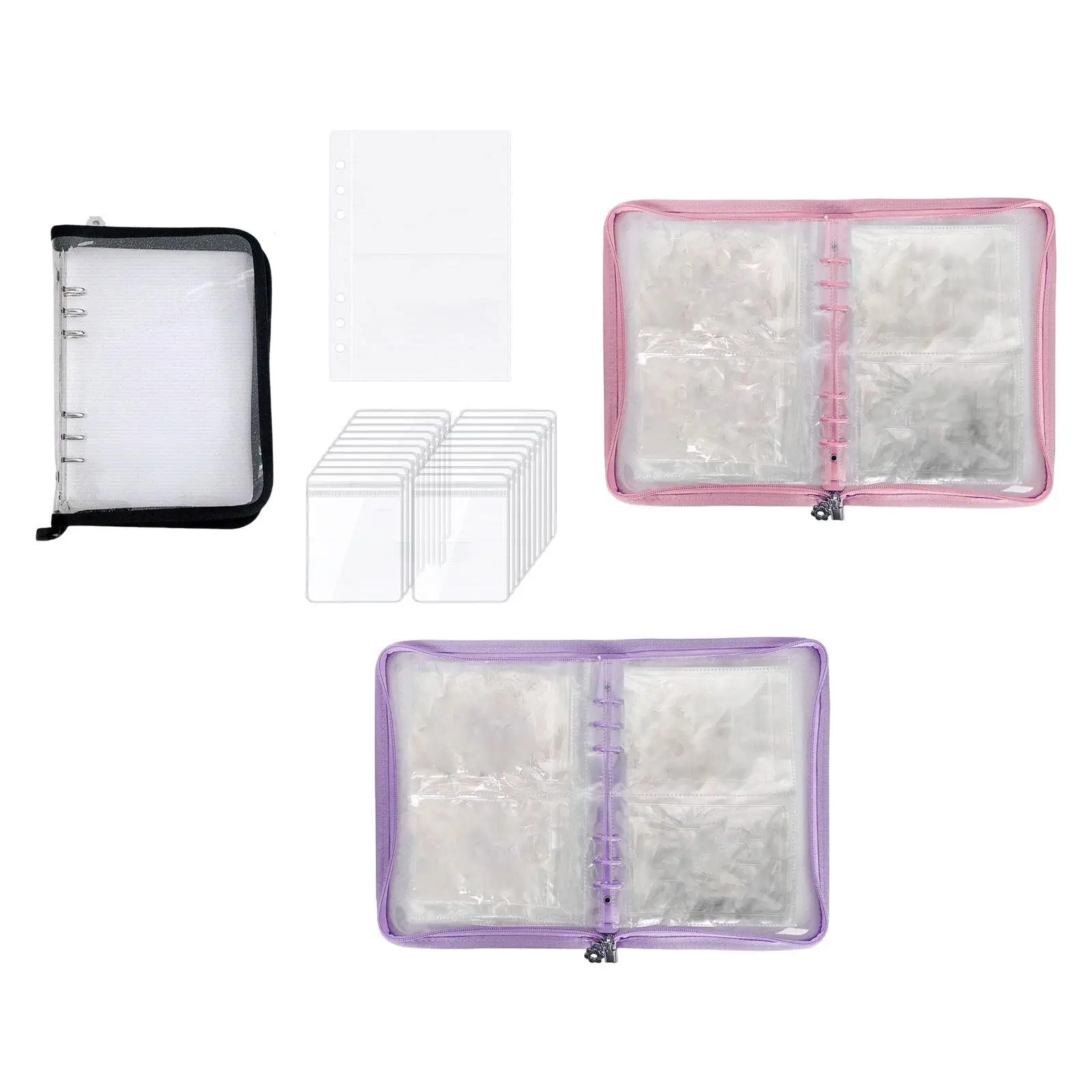 Jewelry Storage Book Clear Lightweight Reusable Dustproof Jewelry Organizer Album Earring Organizer Case for Buttons Brooches