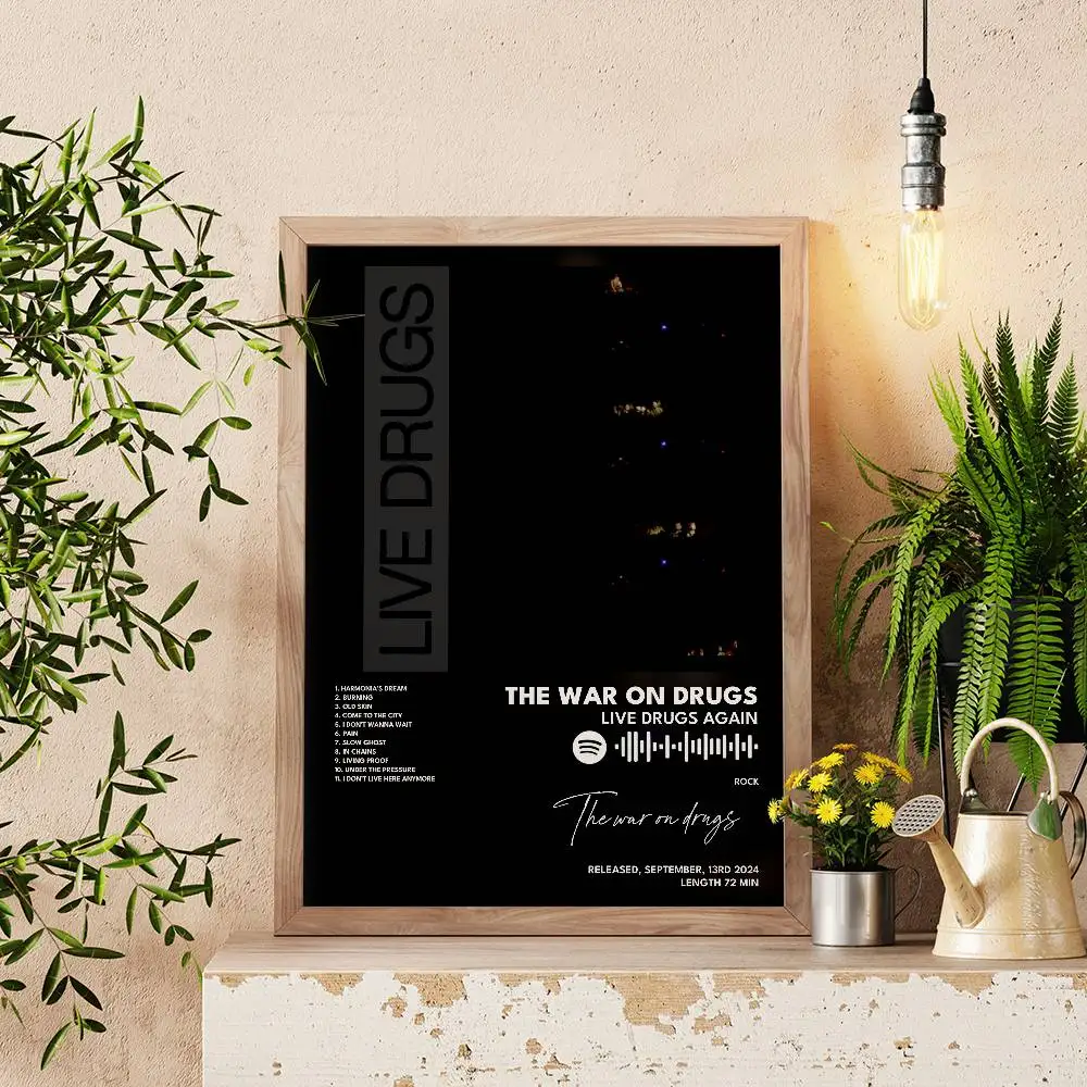 The War on Drugs Poster Self-adhesive Art Waterproof Paper Sticker Coffee House Bar Room