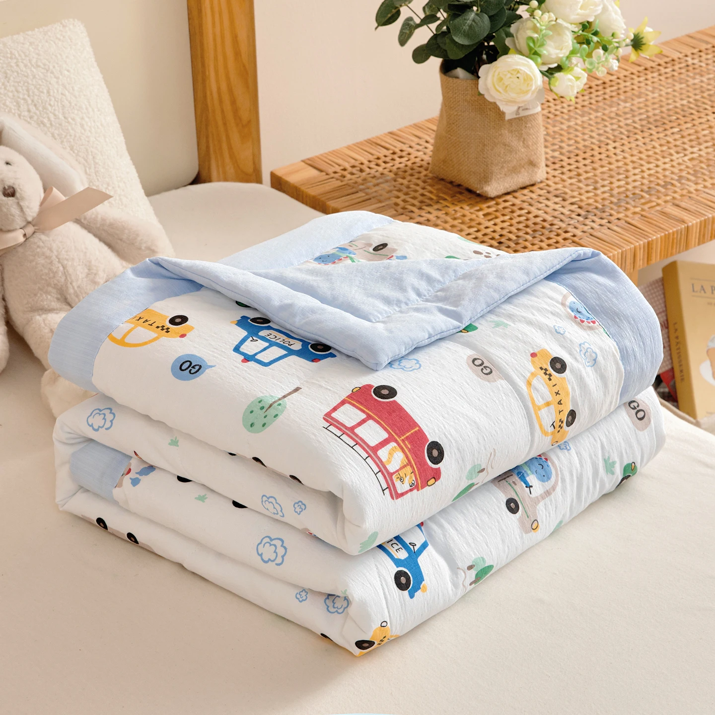 children's-summer-coolness-quilt-baby-air-conditioner-blanket-cartoon-kindergarten-special-lightweight-nap-cover-blanket