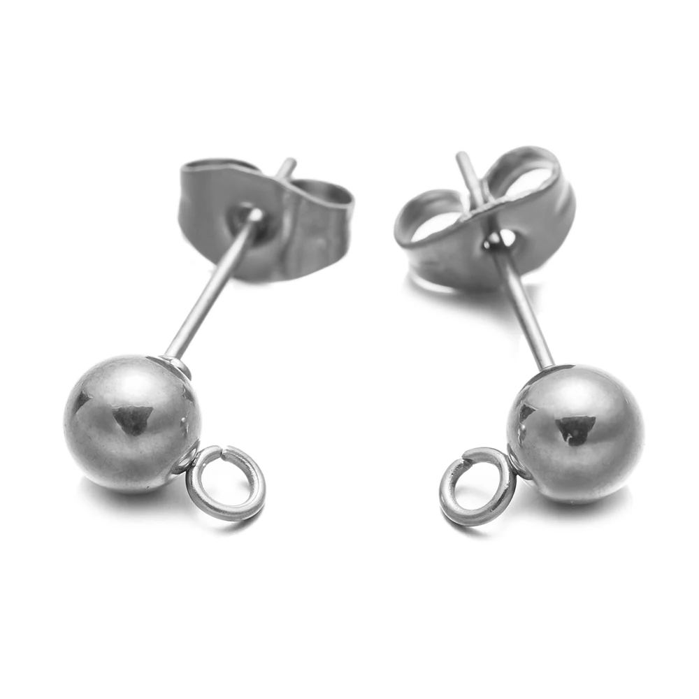 Clear Rhinestone Earring Posts for DIY Jewelry Making