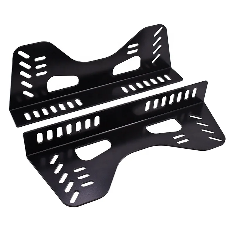 Universal Iron Adjustable L Shape Bracket Kit Side Mount for Racing Seat Mount