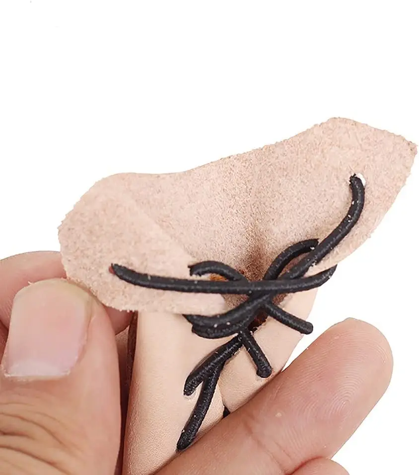 Anneau De Pouce Tir à L’Arc En Cuir PU – Protège-Pouce Antidérapant Réglable – Idéal Arc Classique & Pratique Outdoor