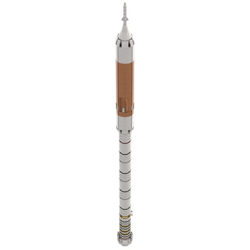 MOC- 101792   SpaceX-Kit de bloques de construcción de vehículos de lanzamiento para explorar, cohete espacial Ares I, modelo a escala 1:1010, rompecabezas para niños, juguetes, regalo de cumpleaños