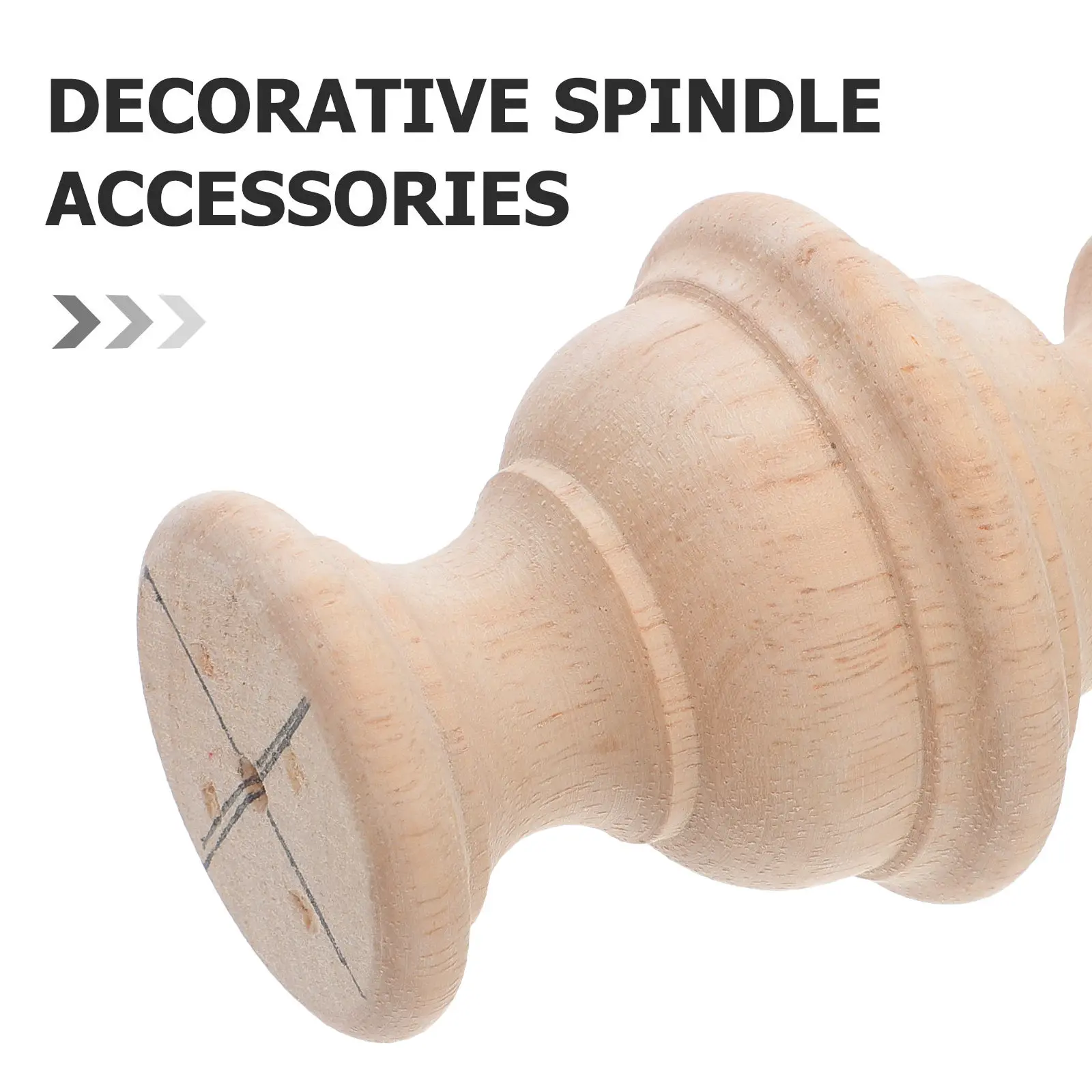 Hand-Carved Unfinished Solid Wood Finials DIY Decorative Post Caps for Bedposts Stair Railings Curtain Rods Carved Indoor
