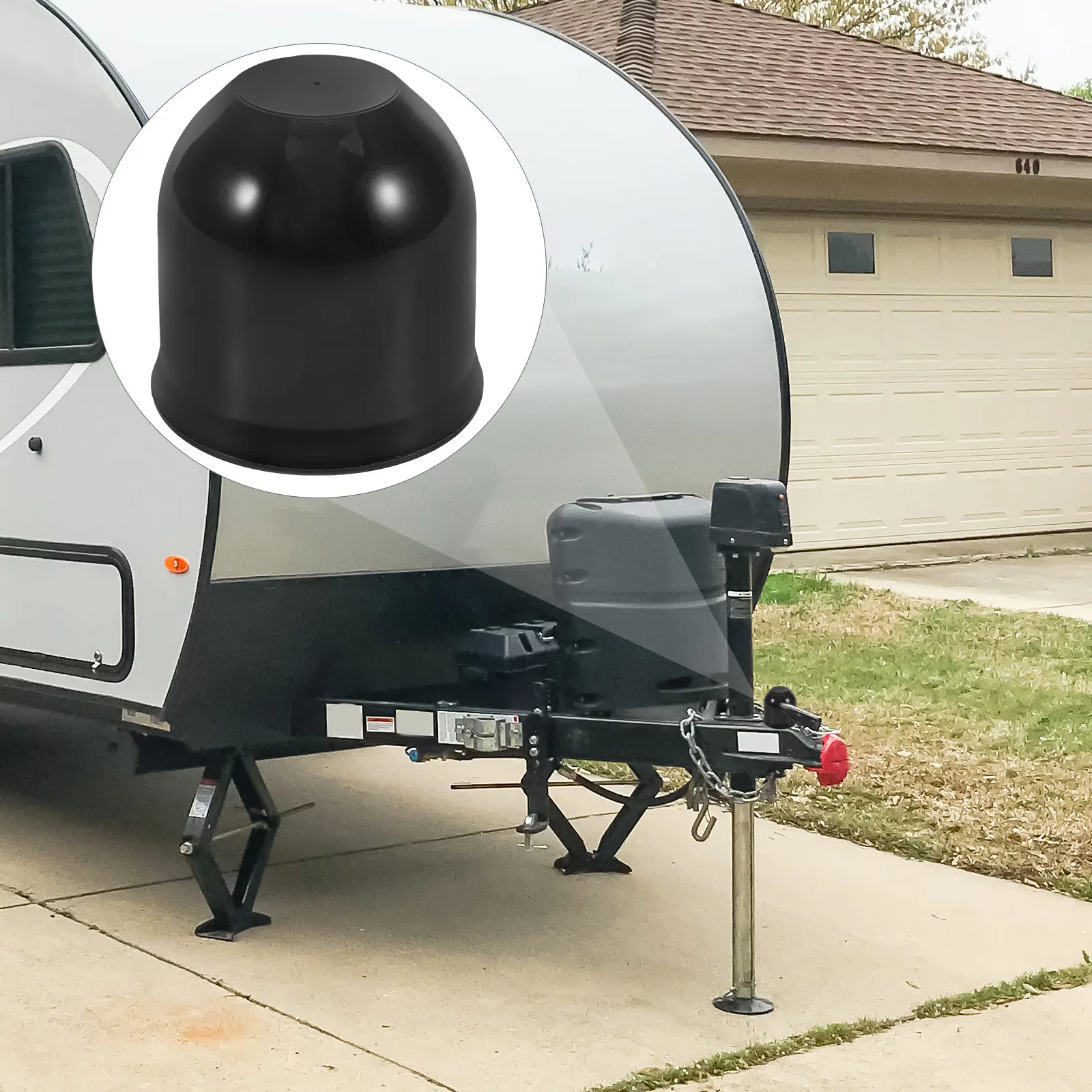 

Heavy Duty Trailer Ball Cover Uv Resistant Plastic Cap for Towing Equipment Protection Fit Standard Ball Mounts for Caravan Boat